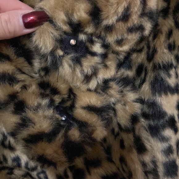 Forever 21 faux fur leopard 3/4 sleeve jacket - Picture 4 of 8